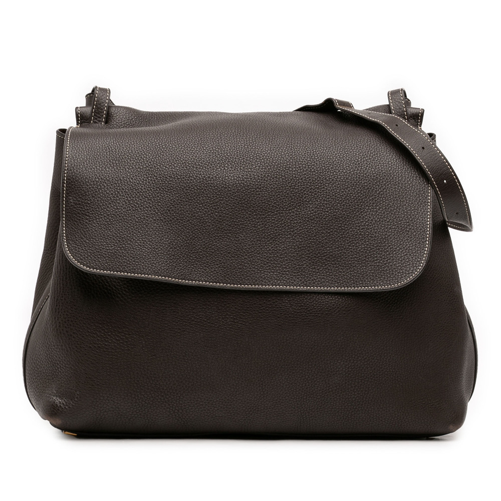 Pre-Loved The Row Leather Shoulder Bag